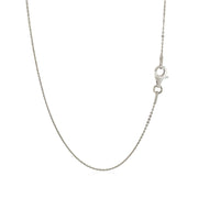 Bids.com Sterling Silver Rhodium Plated Cable Chain 0.6mm Necklaces