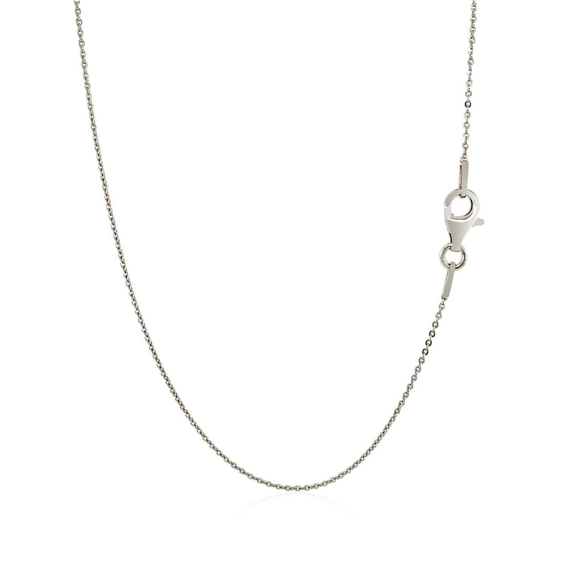 Bids.com Sterling Silver Rhodium Plated Cable Chain 0.6mm Necklaces