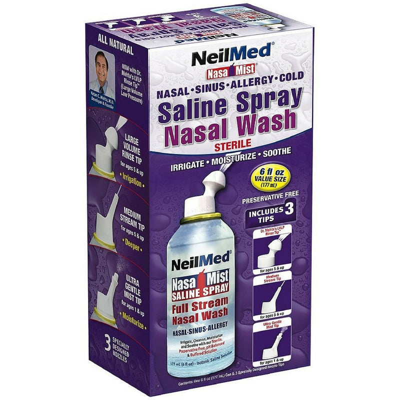 Neilmed NeilMed NasaMist All-In-One Saline Spray, Extra Value Size, 6.3 oz (177.6g) Respiratory Care