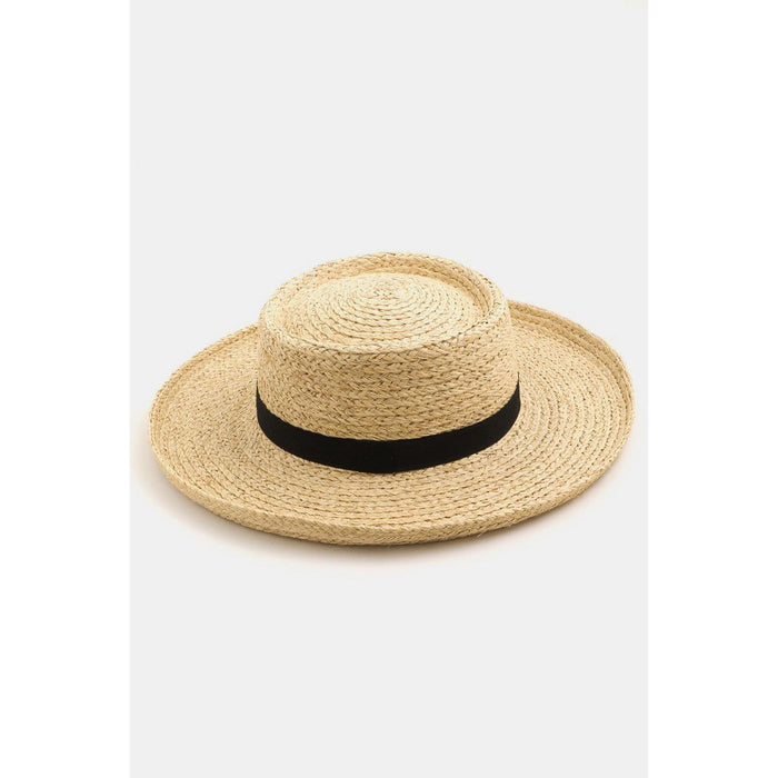 Fame Wide Brim Straw Weave Hat