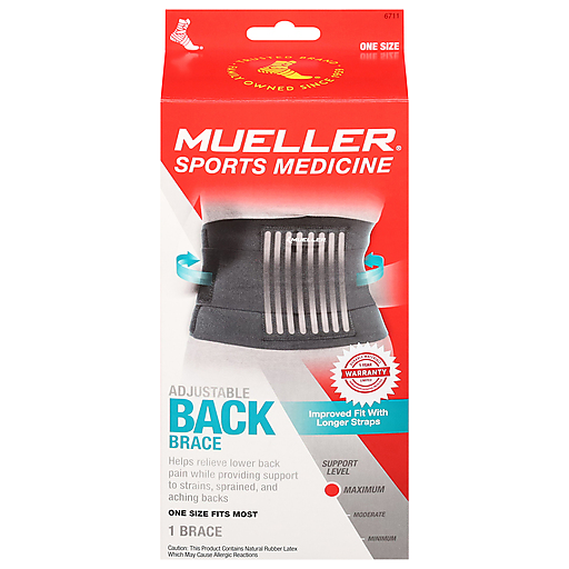 Mueller Mueller Sport Care Adjustable Back Brace - Maximum Support One Size Supports & Braces