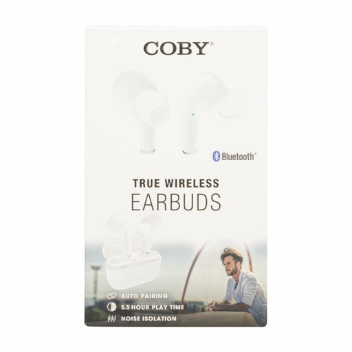 Coby Coby® 516 True Wireless Earbuds – Model COBY-CETW516WHT (White) Headphones