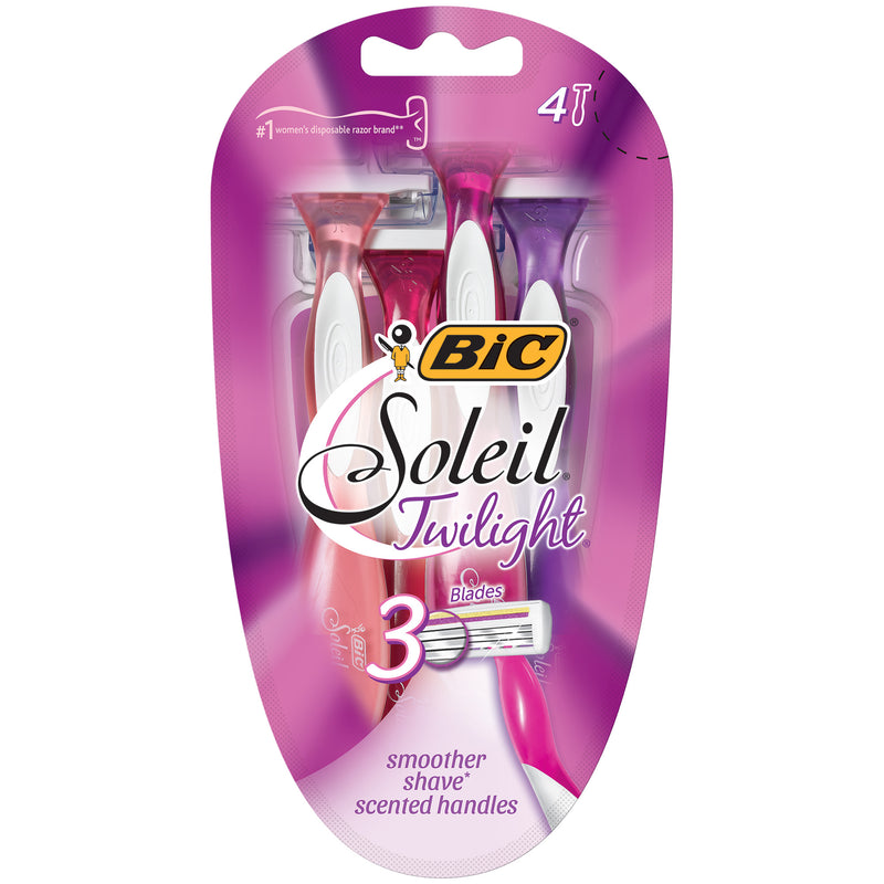 BiC BIC Soleil Smooth Scented Women's Disposable Razors - 3 Blades - 4 Count Shaving & Grooming White Smoke