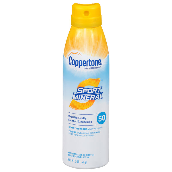 Coppertone Coppertone Sport Mineral Broad Spectrum Spf 50 Sunscreen Spray 5 Oz Sunscreen
