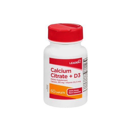 0 Leader, Calcium Citrate + D3, Caplets Vitamins & Supplements