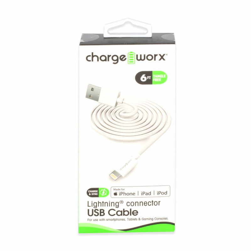 Charge Worxs Chargeworx  Lghtn  Cbl  Wht 6Ft Cables