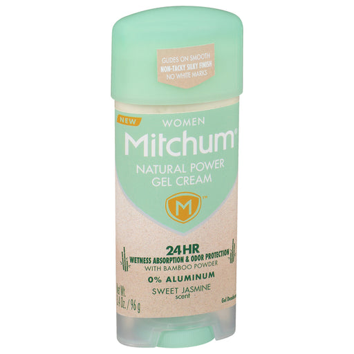 Mitchum Mitchum Natural Power Gel Cream For Women, Sweet Jasmine - 3.4 Oz Deodorant Gray