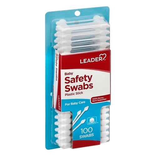 0 Leader, Safety Swabs, Plastic Stick, Baby Cotton Balls Light Gray