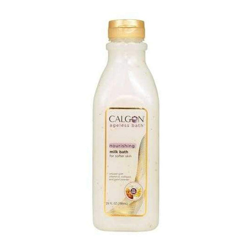 Calgon Calgon Ageless Bath Milk with Serum Beads – Moisturizing & Smoothing – 26 oz Bath & Body Antique White