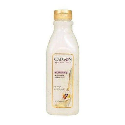 Calgon Calgon Ageless Bath Milk with Serum Beads – Moisturizing & Smoothing – 26 oz Bath & Body Antique White