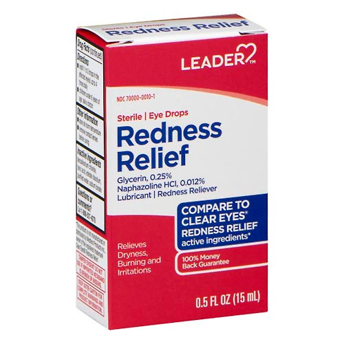 0 Leader, Redness Relief, Eye Drops, 0.5 Oz Personal Care