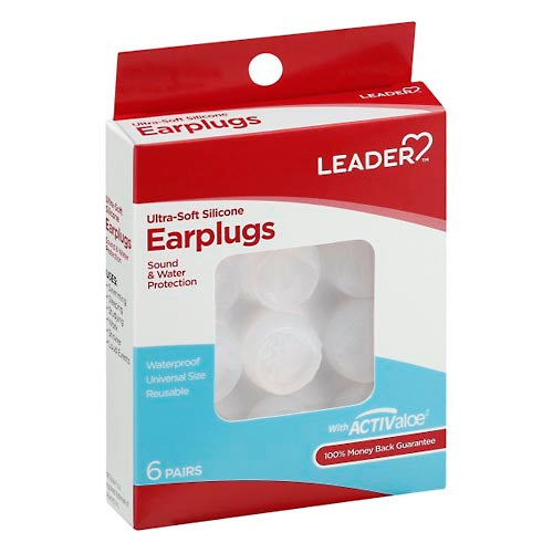 Leader Leader Earplugs Ultra Soft Silicone 6 Pr Ear Care