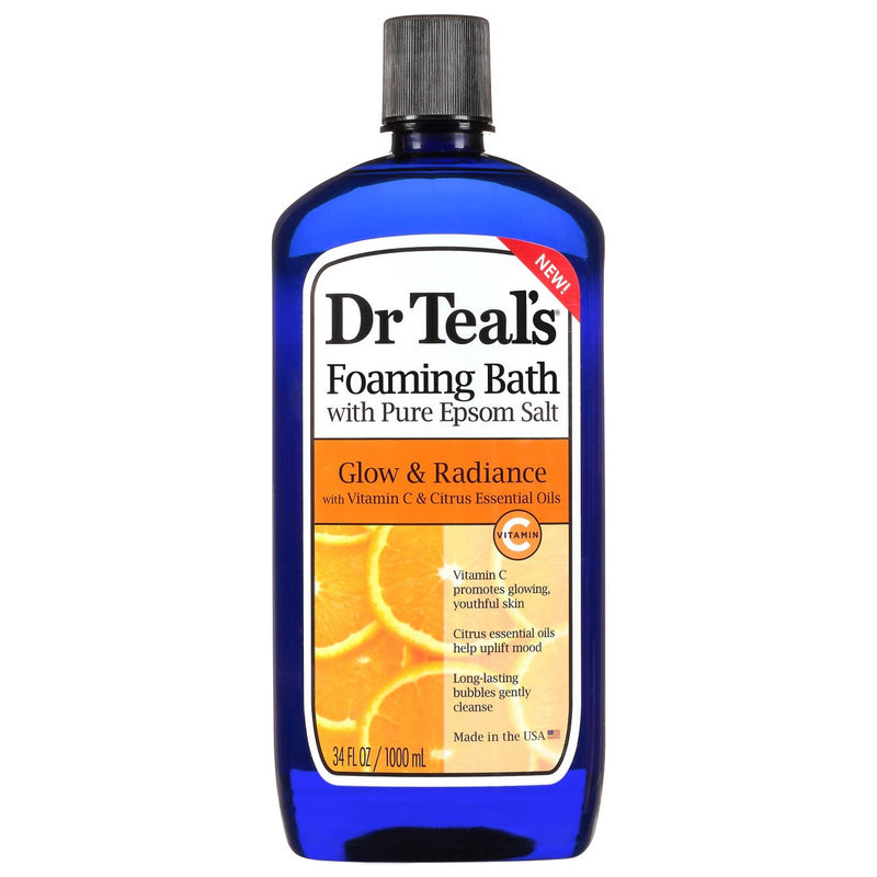 Dr Teal's Dr Teal's Glow Radiance Foaming Bath With Pure Epsom Salt 34 Fl Oz Bottle Bath & Body