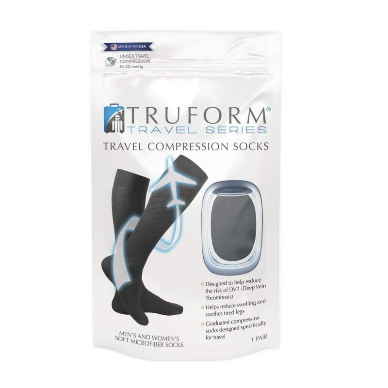 Truform Truform Travel Socks For Men And Women- Medium Charcoal Travel Pouches