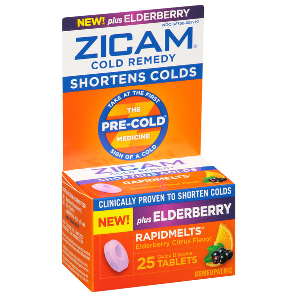 Zicam Zicam Rapidmelts  Elderberry Citrus Flavor  Cold Remedy Quick Dissolve Tablets 25Ea Box Health & Beauty