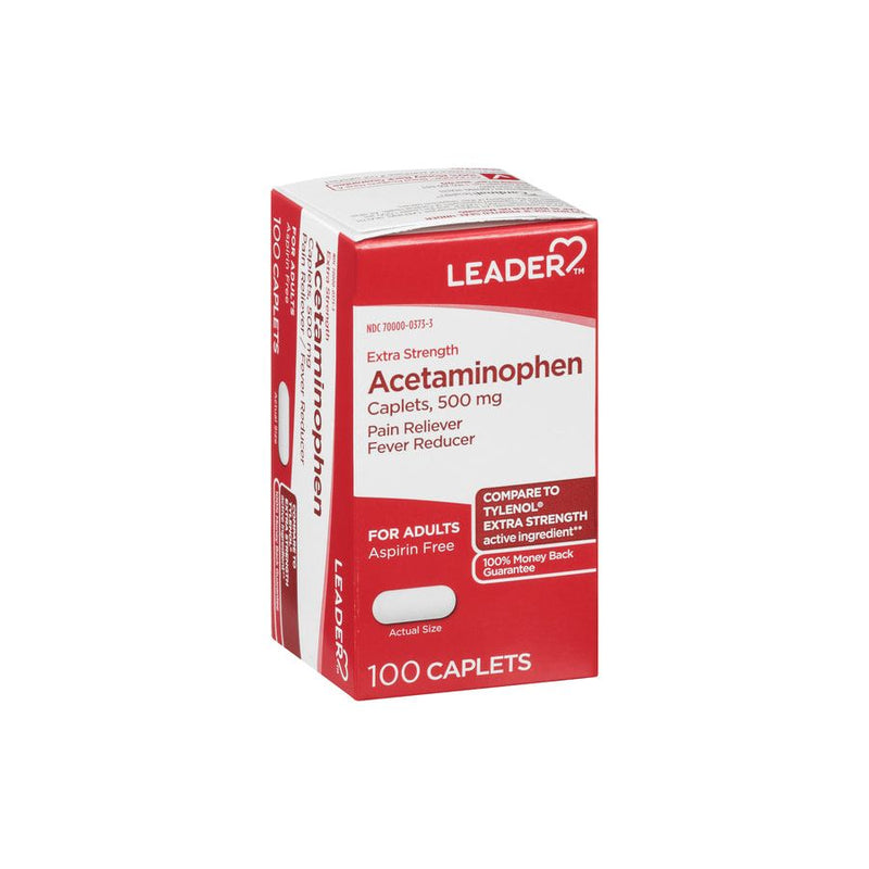 Leader Health Care Leader Health Care Acetaminophen, Extra Strength, 500 Mg, Caplets Medicine & Drugs Lavender