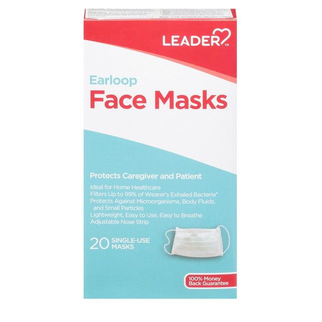 Leader Leader Face Masks, Earloop Masks White Smoke