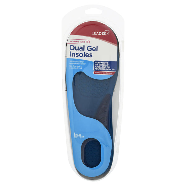 0 Leader, Insoles, Dual Gel, Women's Size 6-10 Insoles & Inserts