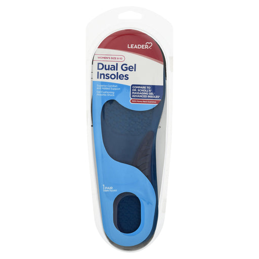 0 Leader, Insoles, Dual Gel, Women's Size 6-10 Insoles & Inserts