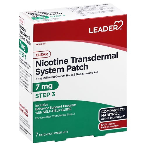Leader Leader® Nicotine Transdermal System Patch – Step 3 (7 mg) Gun Cleaning Patches