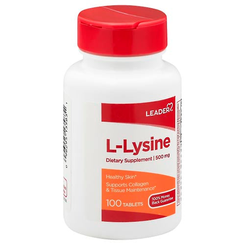 Leader Leader™ L-Lysine 500 mg – Essential Amino Acid Support (Tablets) Vitamins & Supplements