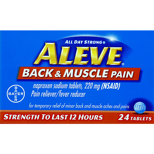 Aleve Aleve Back & Muscle Pain Reliever/Fever Reducer Naproxen Sodium Tablets, 220 Mg Health & Beauty