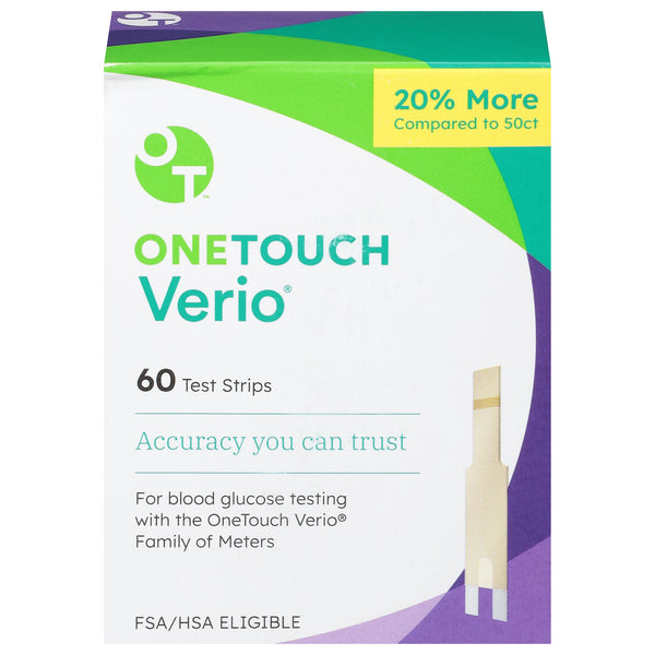 OneTouch OneTouch Test Strips, Verio 60 ct Blood Glucose Test Strips