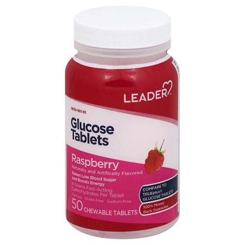 Leader Leader Glucose, Chewable Tablets, Raspberry Health Care
