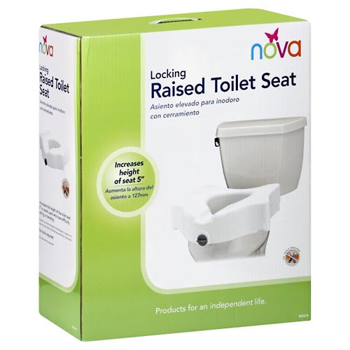Nova Nova 5" Raised Toilet Seat With Front Lock - White Toilets