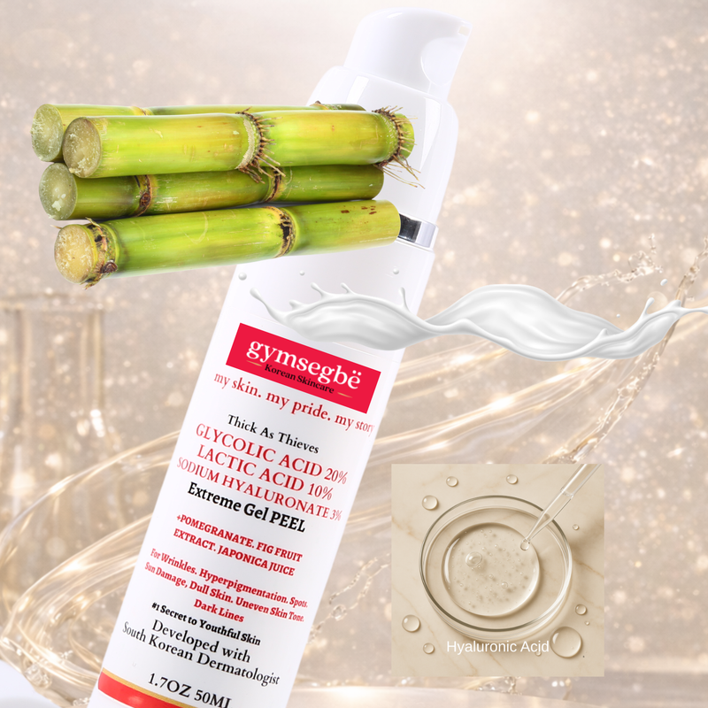 gymsegbë Thick As Thieves Pure Glycolic Acid Lactic Acid Extreme Gel Peel - 50ml Exfoliation, Dark Spots, Hyperpigmentation