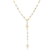 Bids.com 14k Tri-Color Gold Rosary Chain Necklace Necklaces