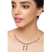 Bids.com 7.65 Carat Genuine Garnet .925 Sterling Silver Necklace Necklaces