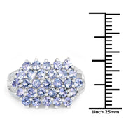 Bids.com 2.03 Carat Genuine Tanzanite .925 Sterling Silver Ring Rings