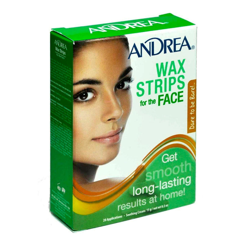 Andrea Andrea Tiras De Cera Para La Cara, Wax Strips 20 Cts W/ 0.5 Oz Skin Care