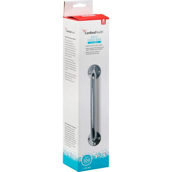 Cardinal Health Cardinal Health Grab Bar, Bath, Chrome, 12-Inch Safety Grab Bars
