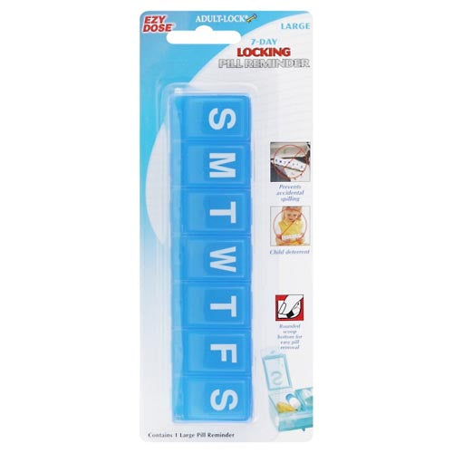 Ezy Dose Ezy Dose Pill Reminder, 7 Day, Locking, Large Health Care