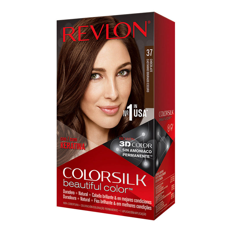 Revlon Revlon Colorsilk Beautiful Hair Color - 37 Dark Golden Brown Hair Color Black