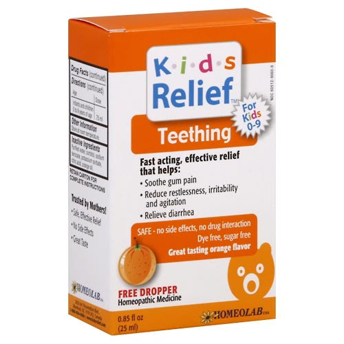 Kids Relief Kids Relief Homeolab USA, Teething, Orange Flavor, 0.85 Fl Oz (25 Ml) Medicine & Drugs Lavender