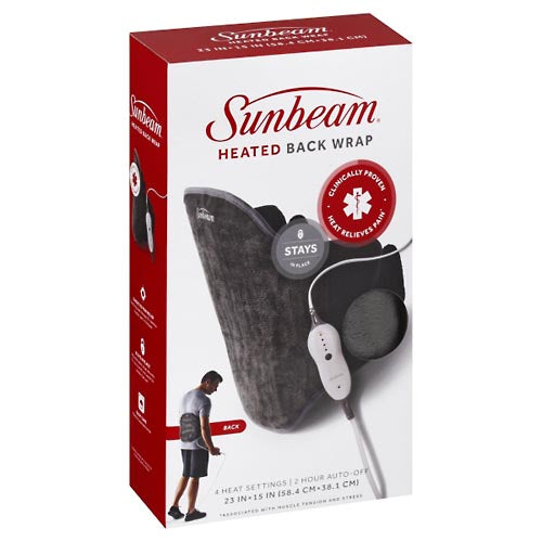 Sunbeam Sunbeam Heated Back Wrap - Gray Heating Pads