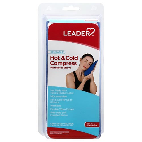 0 Leader, Hot & Cold Compress, Microfleece Sleeve, Reusable Hot & Cold Therapies