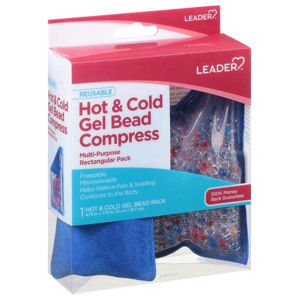 Leader Leader® Multipurpose Gel Bead Compress – Hot & Cold – Reusable Hot & Cold Therapies