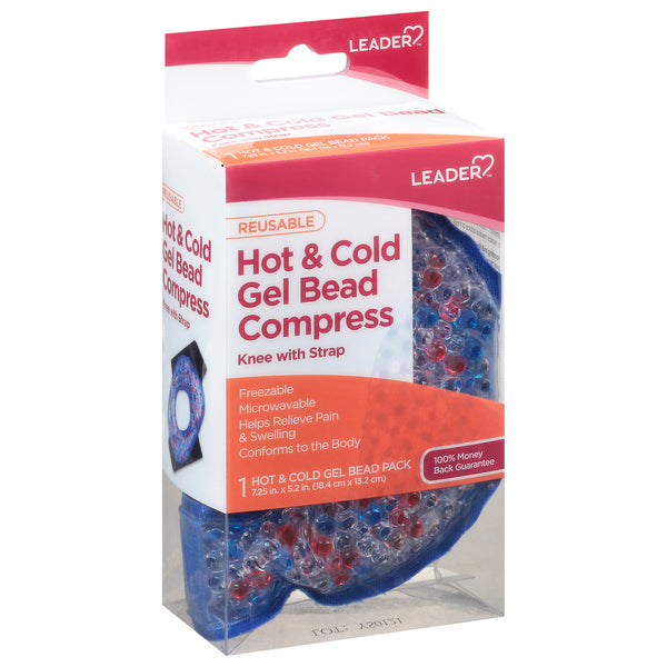 0 Leader, Hot & Cold Gel Bead Compress, Reusable Hot & Cold Therapies