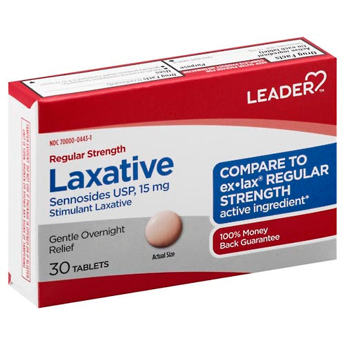 Leader Leader™ Regular Strength Laxative – Gentle Overnight Relief (Tablets) Medicine & Drugs