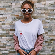 zeroUV Oversize Retro Tapered Arms Clout Goggle Oval Sunglasses 53mm C383 Sunglasses