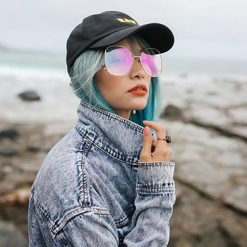 zeroUV Women's Vintage Oversize Butterfly Clear Lens Glasses C418 Glasses