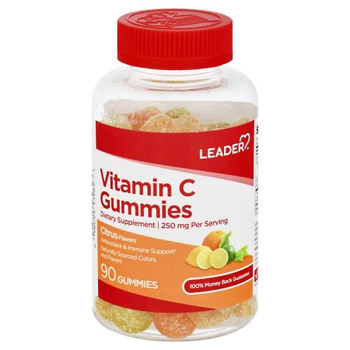 0 Leader Vitamin C Dietary Supplement Gummies, Citrus Flavor Vitamins & Supplements