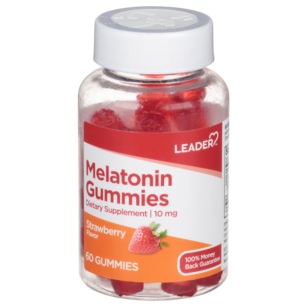 Leader Health Care Leader™ Melatonin 10 mg Gummies – Strawberry Flavor Vitamins & Supplements