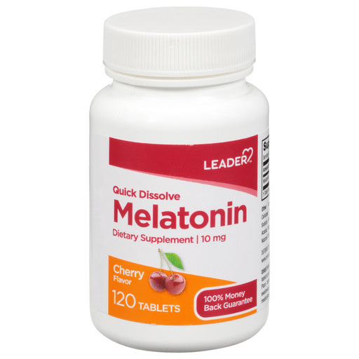 Leader Leader™ Melatonin – 10 mg (Fast Dissolve, Cherry Flavor) Vitamins & Supplements