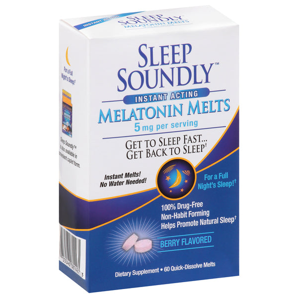 Sleep Soundly Sleep Soundly Melatonin Melts, 5 Mg, Berry Flavored Vitamins & Supplements