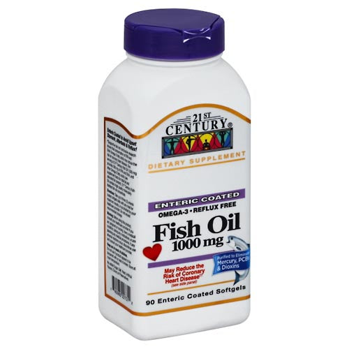 21st Century 21st Century Fish Oil 1000 Mg Enteric Coated Softgels Vitamins & Supplements